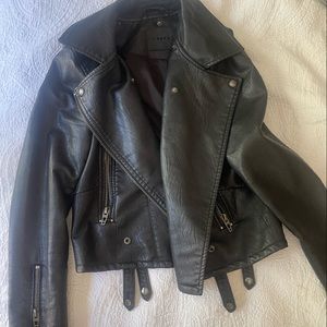 BLANKNYC black leather jacket faux leather motor jacket